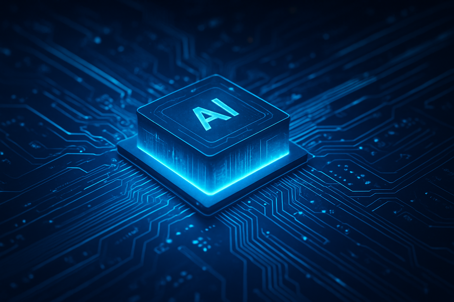 Chip per intelligenza artificiale su circuito con flussi di dati astratti